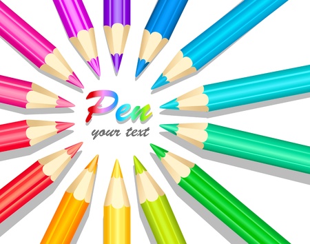 colored pencilsのイラスト素材