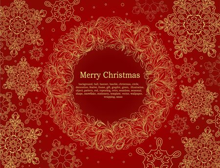 Red vintage Christmas Cardのイラスト素材