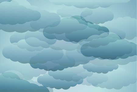 Abstract background with stylized blue cloudsのイラスト素材