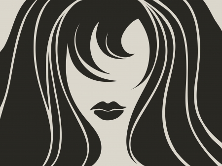 abstract background with a picture of a girl - teenのイラスト素材