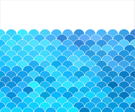 blue background with stylized waveのイラスト素材