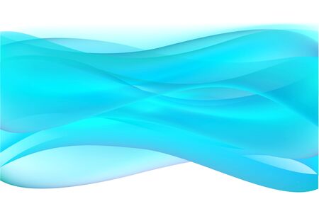 Beautiful blue background of stylized waves on a white backgroundのイラスト素材