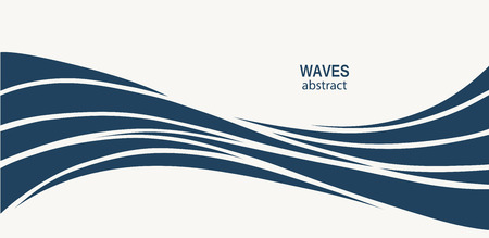 Water Wave Logo abstract design. Cosmetics Surf Sport Logotype concept. Square aqua icon. の写真素材