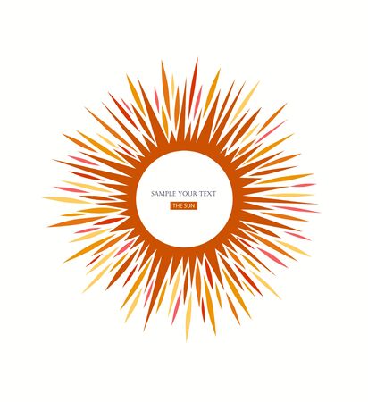Sun icon sign. Sunlight Logo abstract design.のイラスト素材