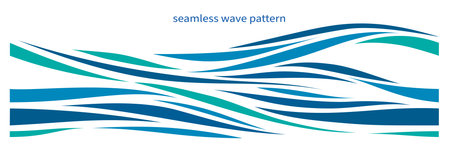 Seamless wavy curve wave free formのイラスト素材