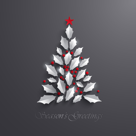 Greeting card with Christmas tree.のイラスト素材