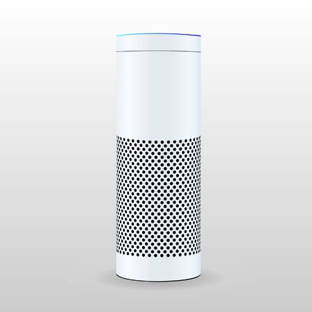 White smart soeaker vector fileのイラスト素材
