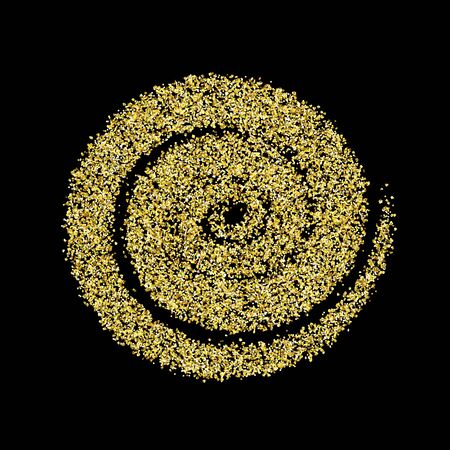 Gold glitter circle golden vector background abstract sparkle luxury shiny new year textureのイラスト素材