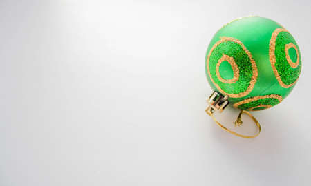 Green Christmas ballの写真素材