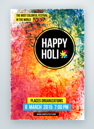 Beautiful Indian festival Happy Holi celebrations. Background for banner, card, poster.のイラスト素材