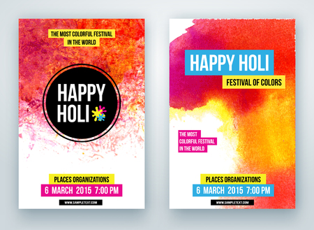 Beautiful Indian festival Happy Holi celebrations. Background for banner, card, poster.のイラスト素材