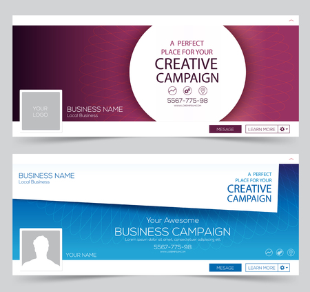 Web Banner, Header Layout Template. Creative cover.のイラスト素材