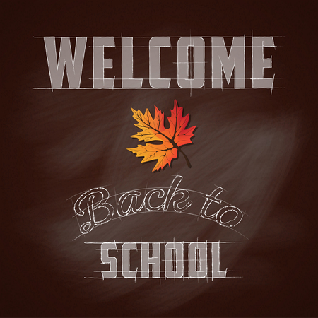 Welcome Back to school background, vector illustration.のイラスト素材