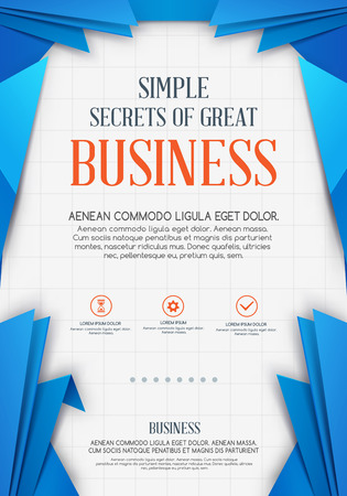 Business geometric background. Vector template. Vector Business Flyerのイラスト素材