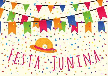 Brazil's june party. Latin American holiday, the June party of Brazil.のイラスト素材