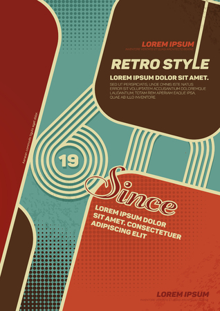 Grunge retro  poster. Vintage typography. Vector illustration.のイラスト素材