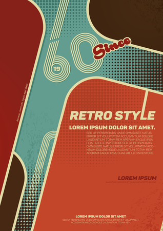 Grunge retro  poster. Vintage typography. Vector illustration.のイラスト素材
