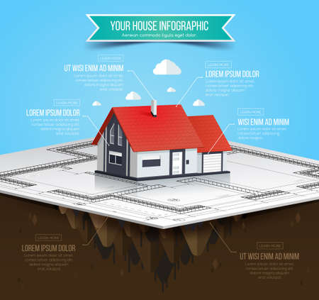 Your house infographics - vector illustration.のイラスト素材