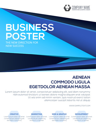 Vector Business poster. Flyer template. Poster for your business. Cover presentationのイラスト素材