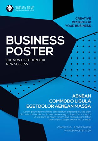 Vector Business poster. Flyer template. Poster for your business. Cover presentationのイラスト素材