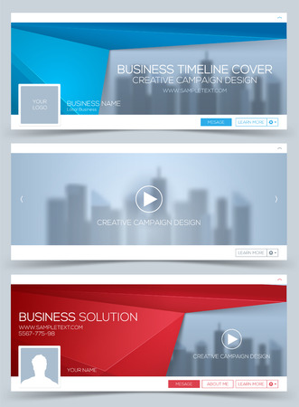 Web Banner, Header Layout Template. Creative timeline cover. Web Banner.のイラスト素材