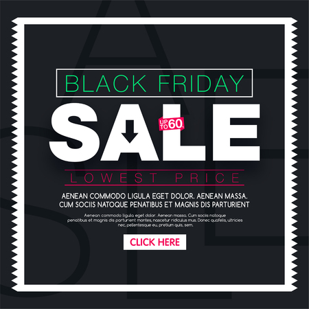 Black friday Sale banner. Social media sale templates and ads web banner.のイラスト素材