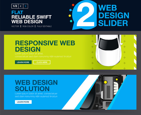 Web slider or banners design concepts for your Website.のイラスト素材