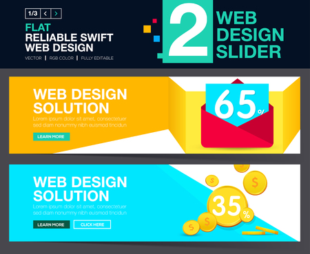 Web slider or banners design concepts for your Website.のイラスト素材