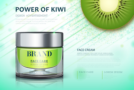 Moisturizing cream cosmetic ad template.のイラスト素材