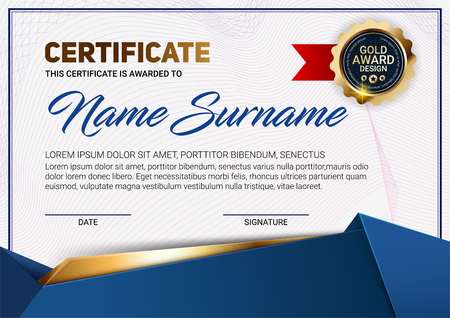 Certificate or diploma templateのイラスト素材