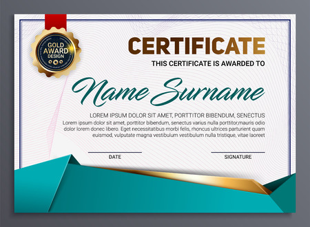 Certificate or diploma templateのイラスト素材