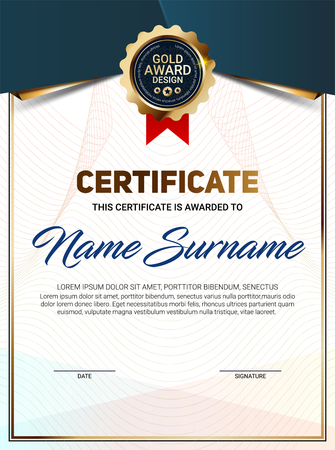 Certificate or diploma templateのイラスト素材
