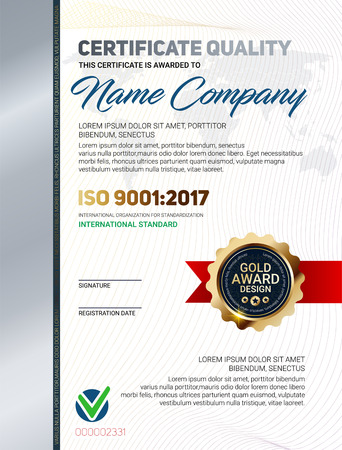 Certificate quality templateのイラスト素材