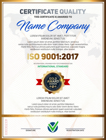 Certificate quality templateのイラスト素材