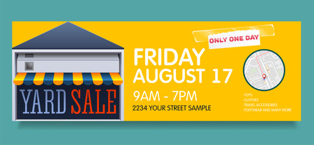 Printable banner template for garage or yard sale event. vectorのイラスト素材