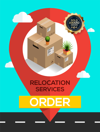 Relocation services concept vector illustrationのイラスト素材