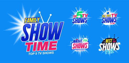 Template Set for tv shows, shows time. The best tv shows. It can be used for tv show.のイラスト素材