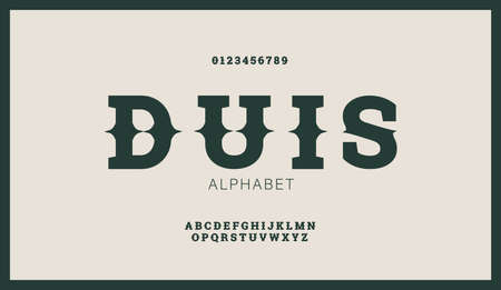 Modern stylized flat alphabet fonts in west retro style. Creative vintage font typeface for labels, flyers, headlines, posters or whiskey brand.のイラスト素材