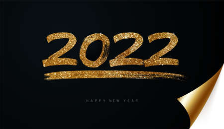 Happy New Year number 2022のイラスト素材