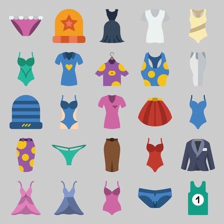 Icons set about Women Clothes.のイラスト素材