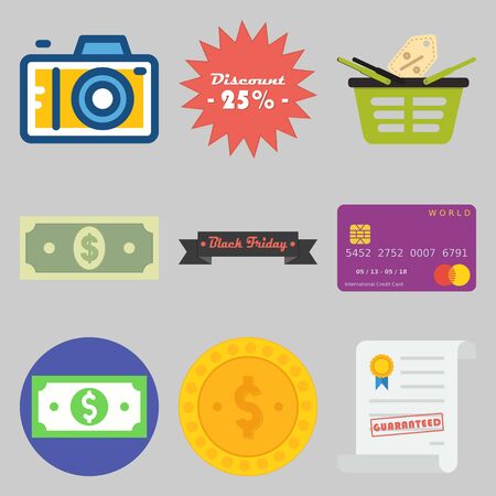 Icons set about Shopping.のイラスト素材