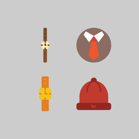 icon set about Man - Clothes. with hat, tie and watchのイラスト素材