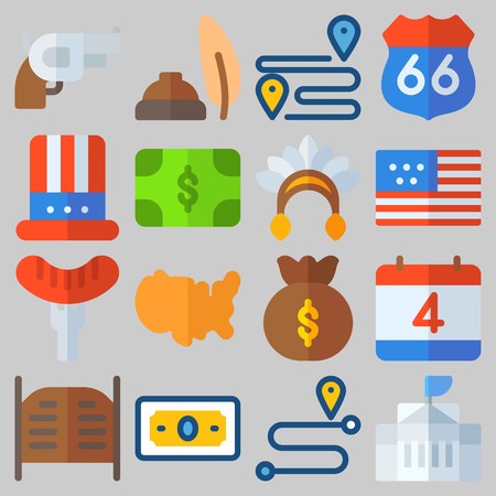 icons set about United States . [keywordRandom:3]のイラスト素材