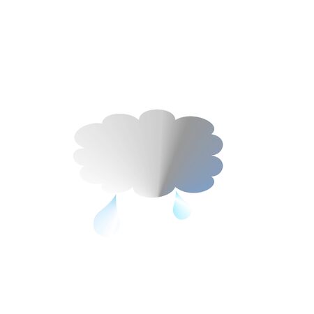 Rainy landscape and cloud iconのイラスト素材