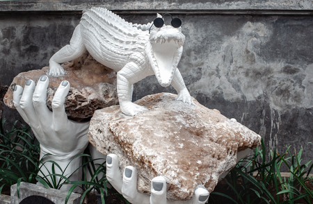 Bali, Indonesia - October 18, 2018: modern sculptures of the jewelry factory.のeditorial素材