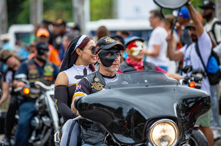 Punta Cana, Dominican Republic - February 03, 2024: Annual carnival in Punta Cana.のeditorial素材