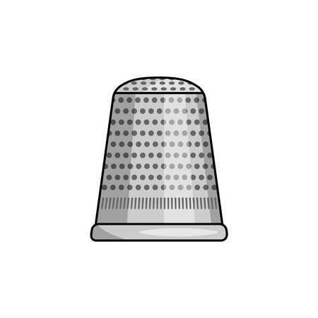 Metal thimble isolated on white background.のイラスト素材