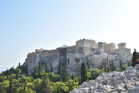 View of the main monuments and sites of Athens (Greece). Acropolis. The Parthenonの写真素材