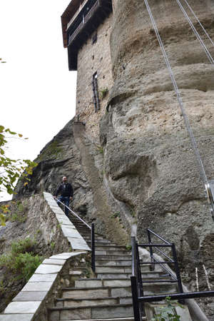 View of the Monasteries of Meteora, in Greeceの写真素材