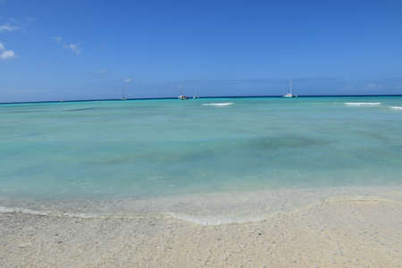 Beach in the Caribbean Sea. Punta Cana. Saona Islandの写真素材